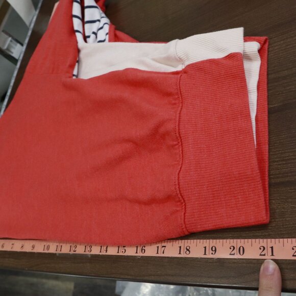 Sundry Colorblock Sweatshirt Womens 1 Cream Sporty Athletic Casual Active Wear - Picture 12 of 16